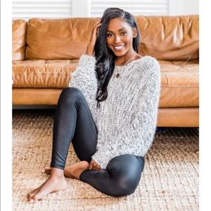 Pink Lily Whisper my dreams to you Grey Sweater